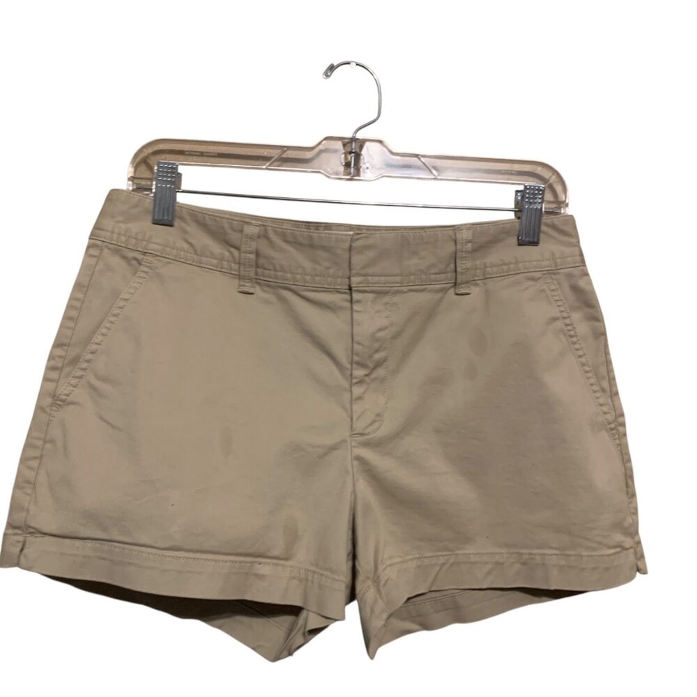 VTG Y2K GAP Khaki Women's Chino Short Shorts Side & Back‎ Pockets Sz 32W